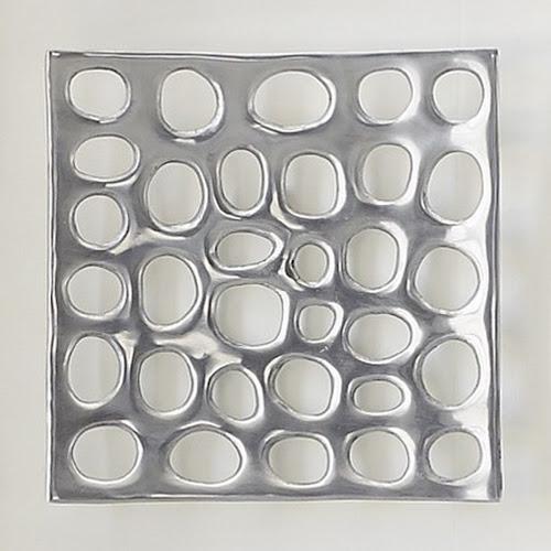 Phillips Collection Polka Dot Wall Tile Silver Wall Art