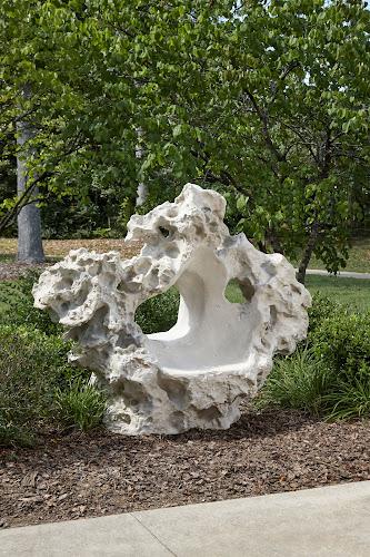 Phillips Collection Colossal Cast Stone Sculpture with Seat Roman Stone Accent