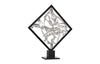 Phillips Collection Cast Revolving Diamond Sculpture Silver Leaf Accent