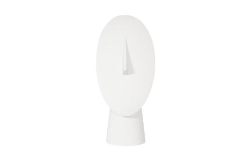 Phillips Collection Cycladic Head, Sculpture, Oval White Stone Accent