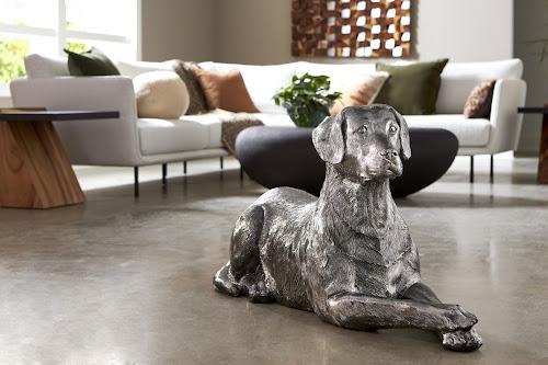 Phillips Collection Labrador, Laying Liquid Silver Accent