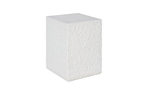 Phillips Collection String Theory Pedestal White Stone Small Accent