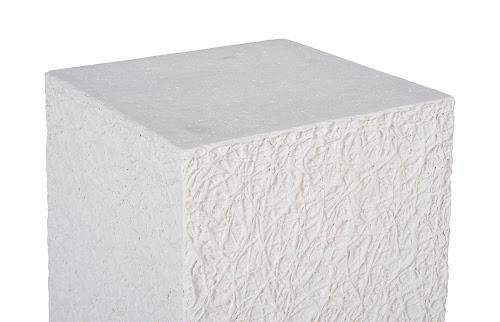 Phillips Collection String Theory Pedestal White Stone Small Accent