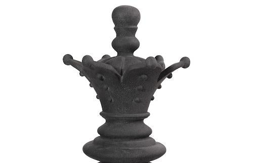 Phillips Collection Queen Chess Sculpture, Cast Stone Black Black Accent