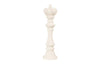 Phillips Collection King Chess Sculpture, Cast Stone White White Accent