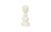 Phillips Collection Pawn Chess Sculpture, Cast Stone White White Accent