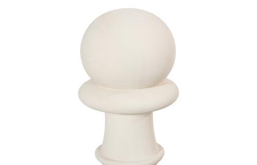 Phillips Collection Pawn Chess Sculpture, Cast Stone White White Accent