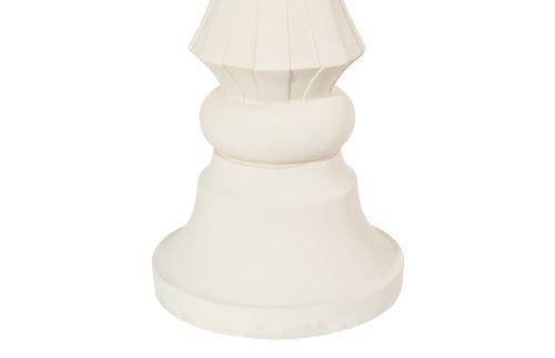 Phillips Collection Bishop Chess Sculpture Cast Stone White Accent