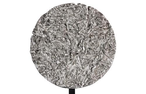 Phillips Collection Cast Colossal Root On Stand Sculpture, Silver Leaf KD Accent