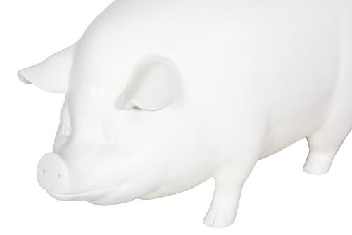 Phillips Collection Pig Sculpture Standing Off White Accent