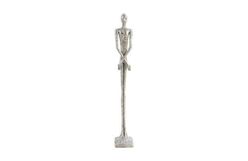 Phillips Collection Lloyd Sculpture Small Resin Silver Leaf Accent