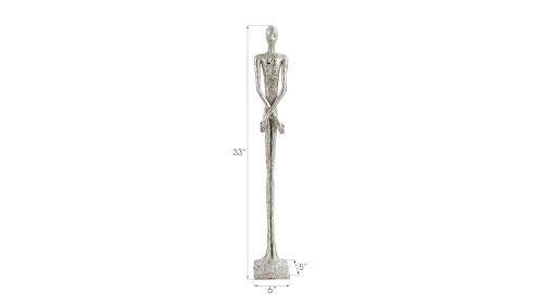 Phillips Collection Lloyd Sculpture Small Resin Silver Leaf Accent