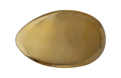 Phillips Collection River Stone , Liquid Gold, Large Gold Coffee Table