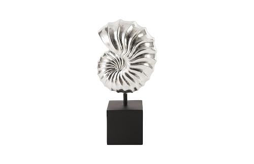 Phillips Collection Nautilus Shell on Base Silver Leaf Tabletop