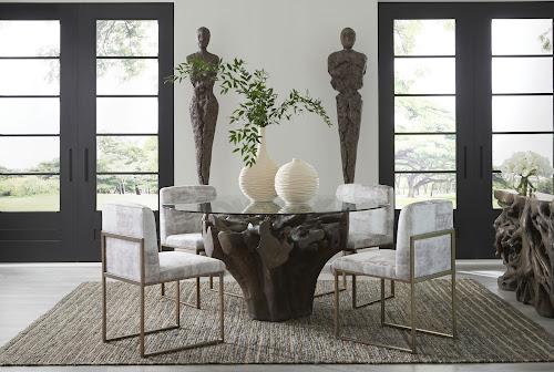 Phillips Collection Square Root  Table Resin Antique Bronze Finish Console