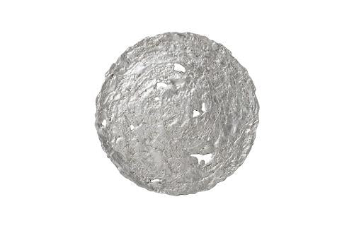 Phillips Collection Molten Wall Disc Medium Silver Leaf Accent