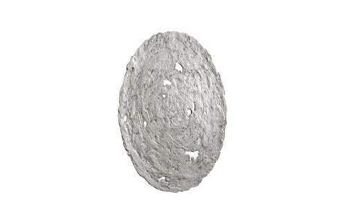 Phillips Collection Molten Wall Disc Medium Silver Leaf Accent