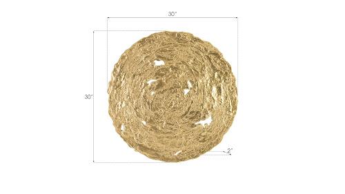 Phillips Collection Molten Wall Disc Medium Gold Leaf Accent