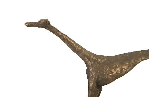 Phillips Collection Greyhound on Black Metal Base Resin Bronze Finish Accent