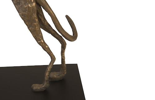 Phillips Collection Greyhound on Black Metal Base Resin Bronze Finish Accent