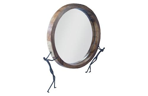 Phillips Collection Atlas Chamcha Wood Natural Metal Mirror