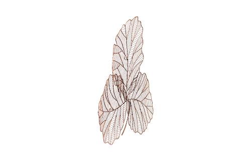 Phillips Collection Tri Leaf Wall Art Small Metal Copper/Black Accent