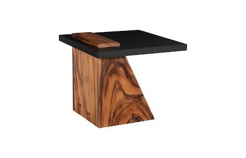 Phillips Collection Slant Natural/Black Side Table