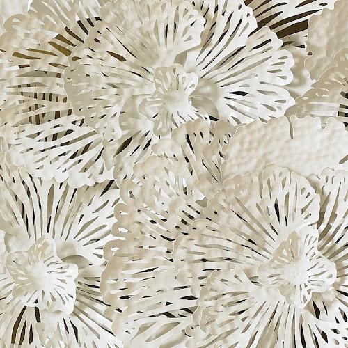 Phillips Collection Flower Wall Art Medium White Metal Accent