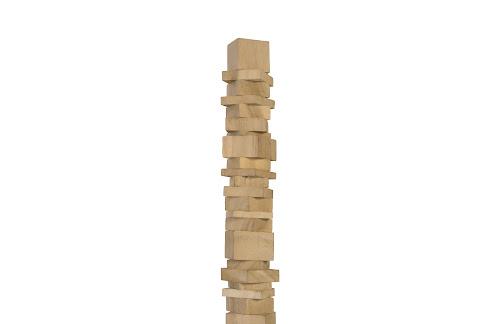 Phillips Collection Stacked Wood Floor Sculptures Bleached Set of 3 Accent