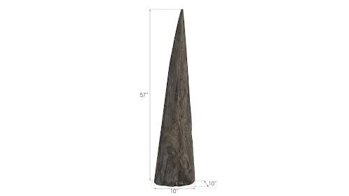 Phillips Collection Shark Tooth Sculpture Large Gray Stone Finish Accent