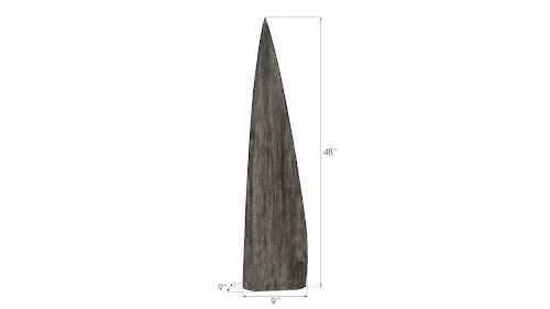 Phillips Collection Shark Tooth Sculpture Small Gray Stone Finish Accent