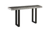 Phillips Collection Origins Straight Edge  Table Metal U Legs Gray Stone Finish Console