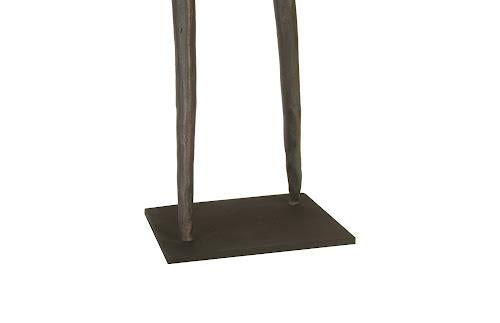 Phillips Collection Abstract Figure on Metal Base Bronze Finish Elbow Bent Accent