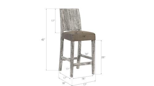 Phillips Collection Origins Counter Stool Gray Stone Bar Stool