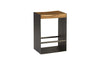 Phillips Collection Iron Frame Counter Stool, Natural Black Bar Stool