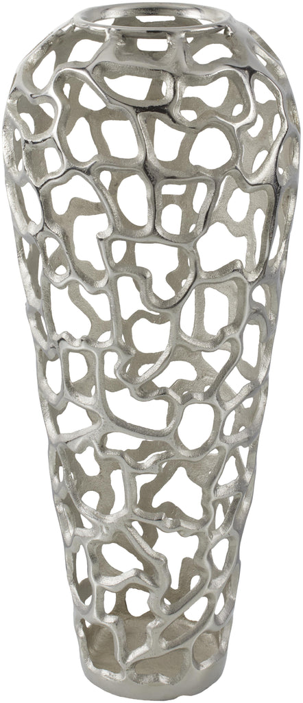 Surya Angad ADG-005 Metallic - Silver 24"H x 10"W x 10"D Vase