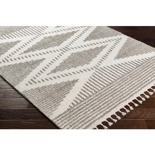 Surya Alhambra AHB-2302 Cream Light Gray 6'7" x 9' Rug