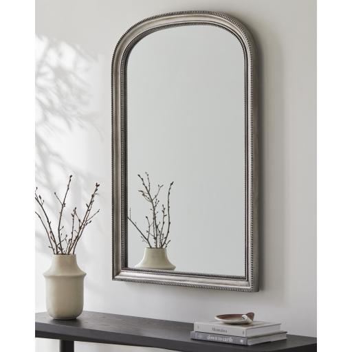 Surya Nalanda ANAN-004 Metallic - Silver 42"H x 30"W x 2"D Mirror