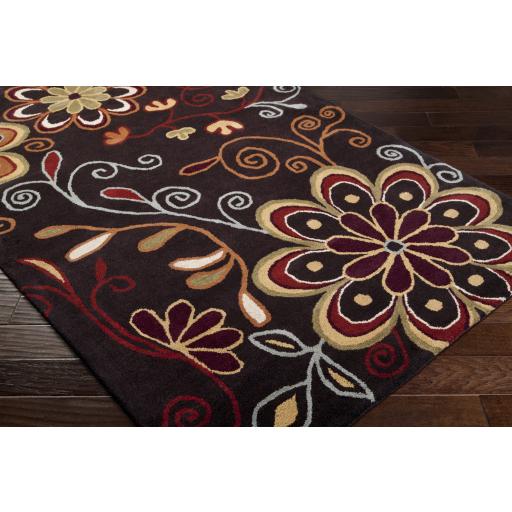 Surya Athena ATH-5037 Brown Burgundy 6' Round Rug