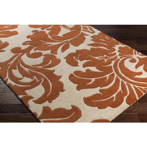 Surya Athena ATH-5138 Burnt Orange Ivory 6' Square Rug