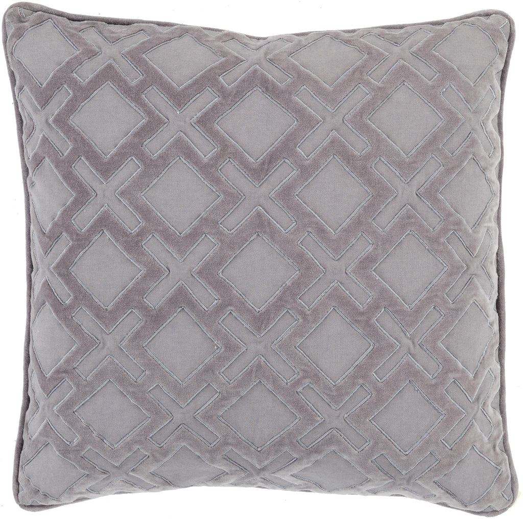 Surya Alexandria AX-005 Charcoal Gray 20"H x 20"W Pillow Cover