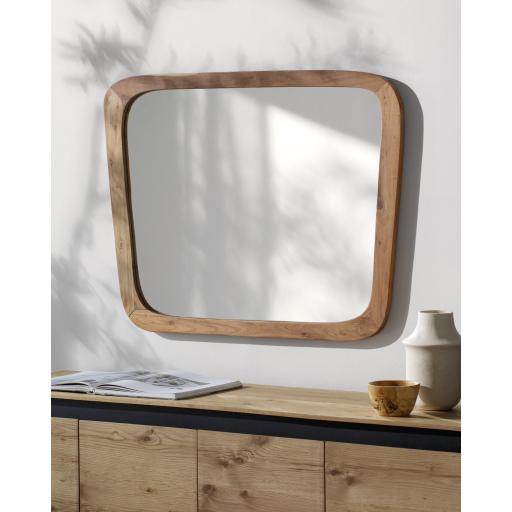 Surya Broome BBR-003 Brown 40"H x 30"W x 1"D Mirror