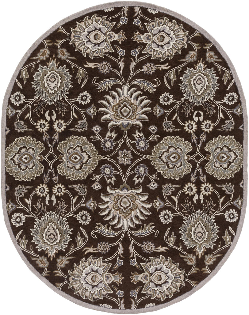 Surya Caesar CAE-1063 Brown Charcoal 6' Round Rug