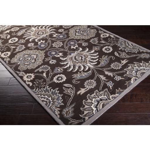 Surya Caesar CAE-1063 Brown Charcoal 6' Round Rug