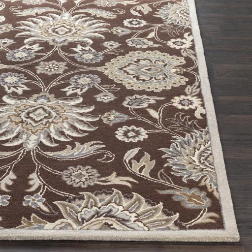 Surya Caesar CAE-1063 Brown Charcoal 6' x 9' Oval Rug