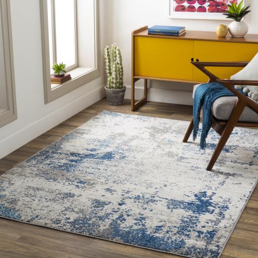 Surya Chester CHE-2339 Aqua Charcoal 6'7" x 9' Rug