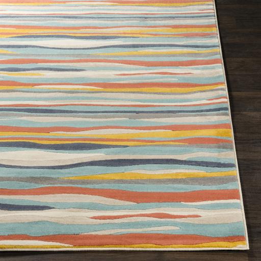 Surya City CIT-2323 Aqua Charcoal 2'7" x 7'3" Rug