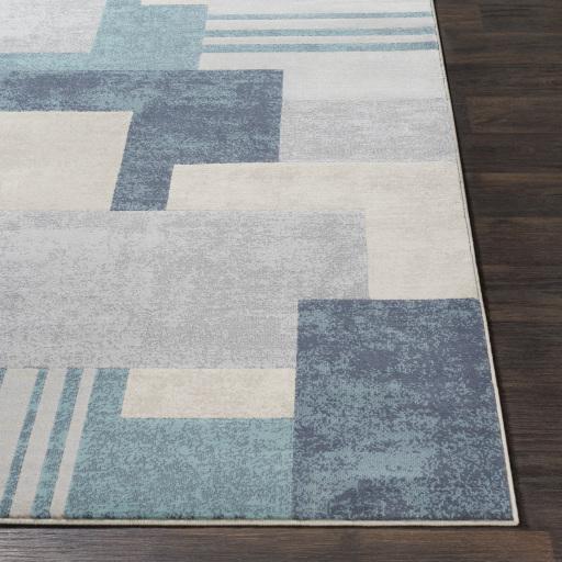 Surya City CIT-2343 Aqua Charcoal 3'11" x 5'7" Rug