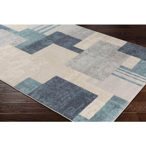 Surya City CIT-2343 Aqua Charcoal 3'11" x 5'7" Rug