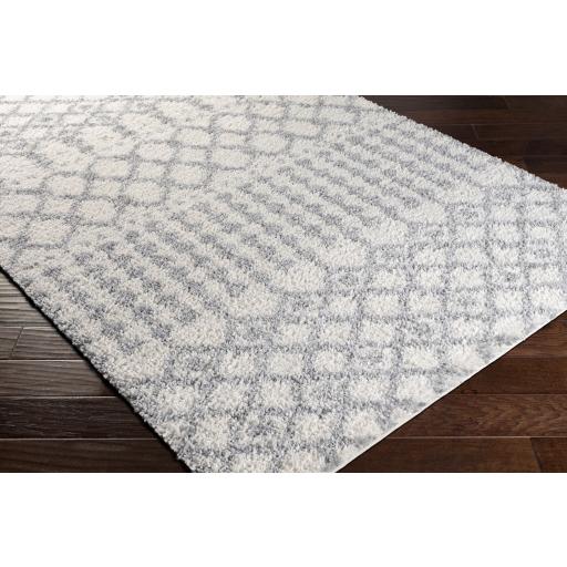 Surya Deluxe Shag DXS-2312 Medium Gray Off-White 7'10" x 10'3" Rug